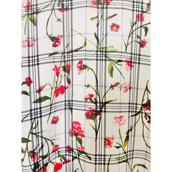 RACHEL ROY Womens Floral Check Ruffle Cuff Blouse Size 20W - Picture 9 of 14